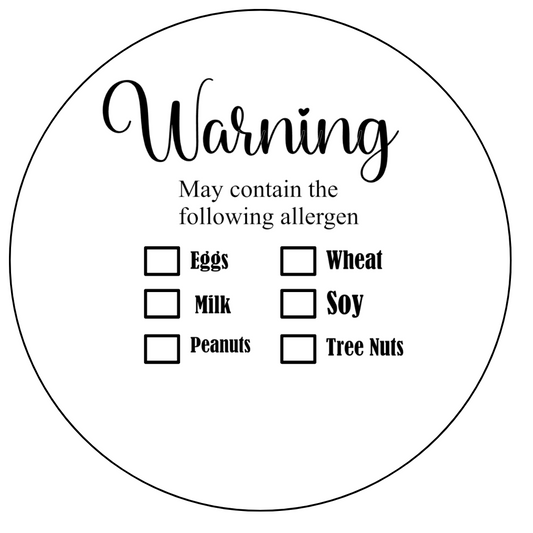 Warning Allergen Labels for Baked Goods
